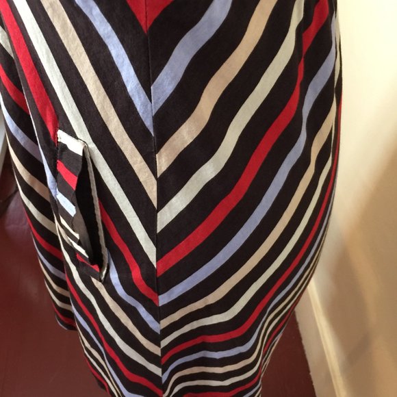 Brand Unknown (Tag Cut Out) Chevron Striped Cotton Dress Size S - Picture 6 of 6